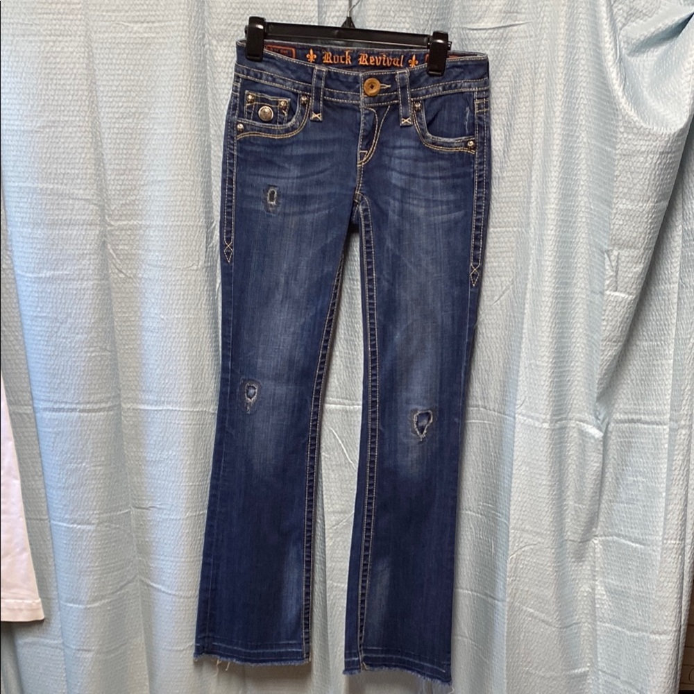 Rock Revival Janet size 28 Blue Boot Cut Jeans stretch cowgirl comfy - Picture 8 of 16